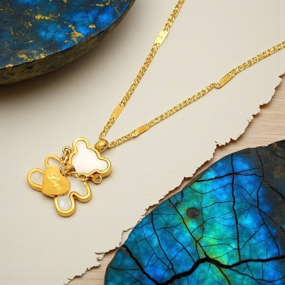 🆕️Charming Teddy 18K Gold Plated Necklace - Dainty & Elegant Bear Charm🧸💫 - Picture 10 of 10